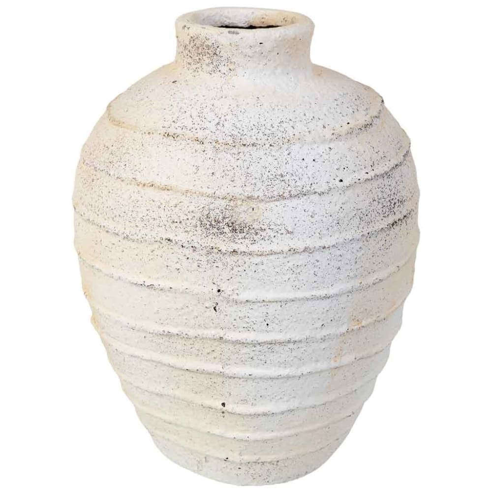 Wanderlust deco Vase gealtert 32x32x41h cm style modern Weiß Harz