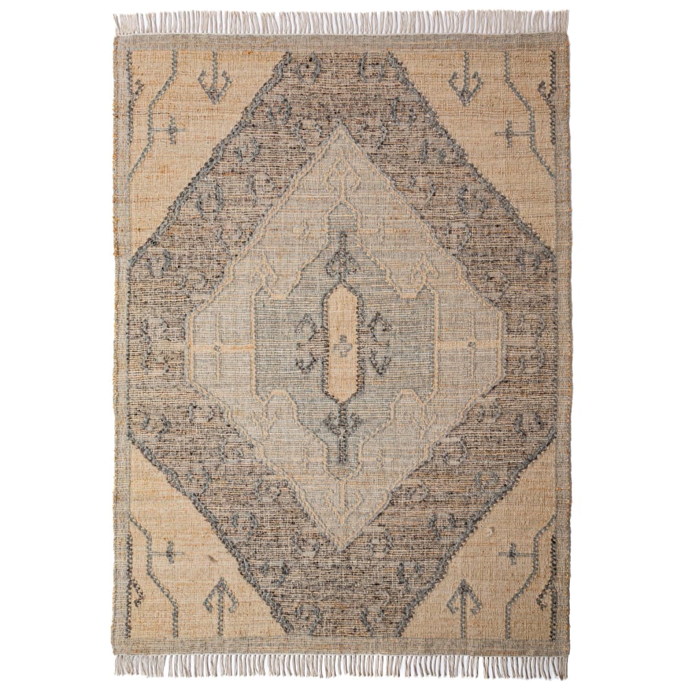 Tapis en jute et laine 140x200cm