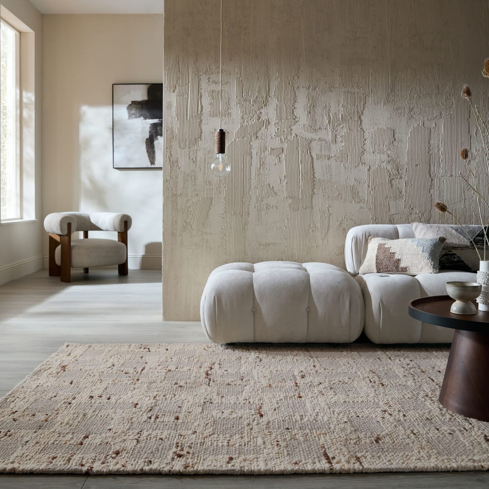 Tapis en laine beige 140x200cm — vue 3