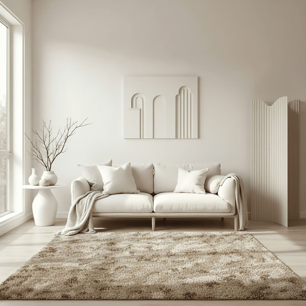 Tapis moderne beige 80x150cm — vue 3