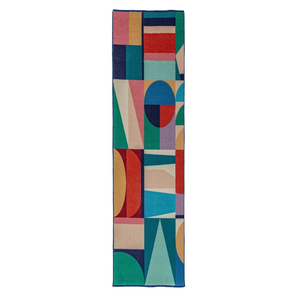 Tapis de couloir en laine multicolore 80x300cm