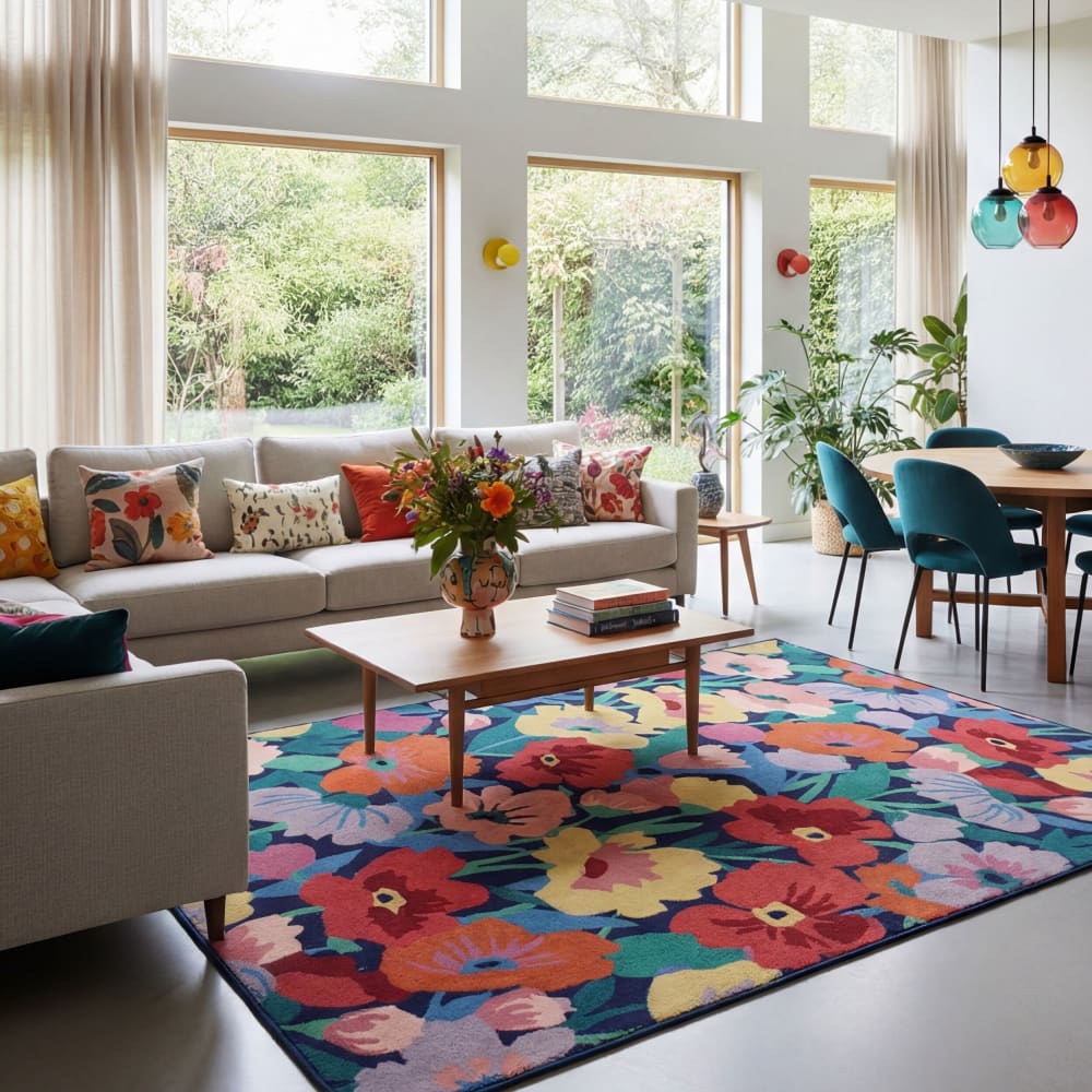 Tapis en laine multicolore 180x230cm — vue 3