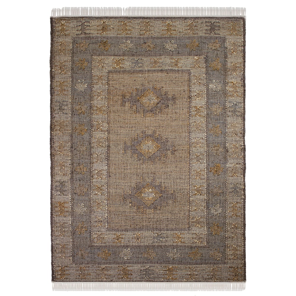 Tapis en jute et laine 140x200cm
