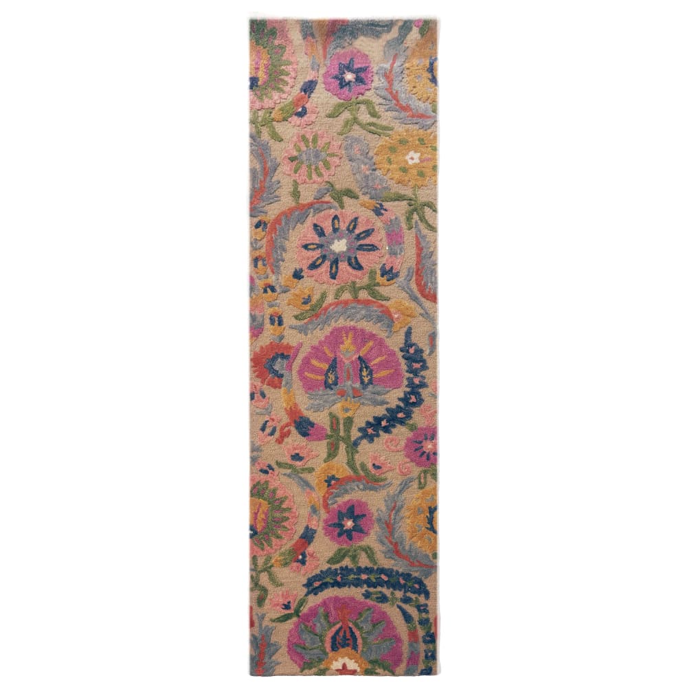 Tapis en laine de couloir multicolore 80x300cm