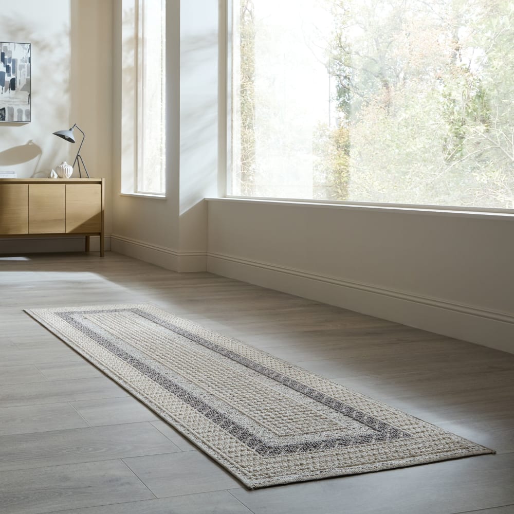 Tapis lavable de couloir gris 78x230cm — vue 3