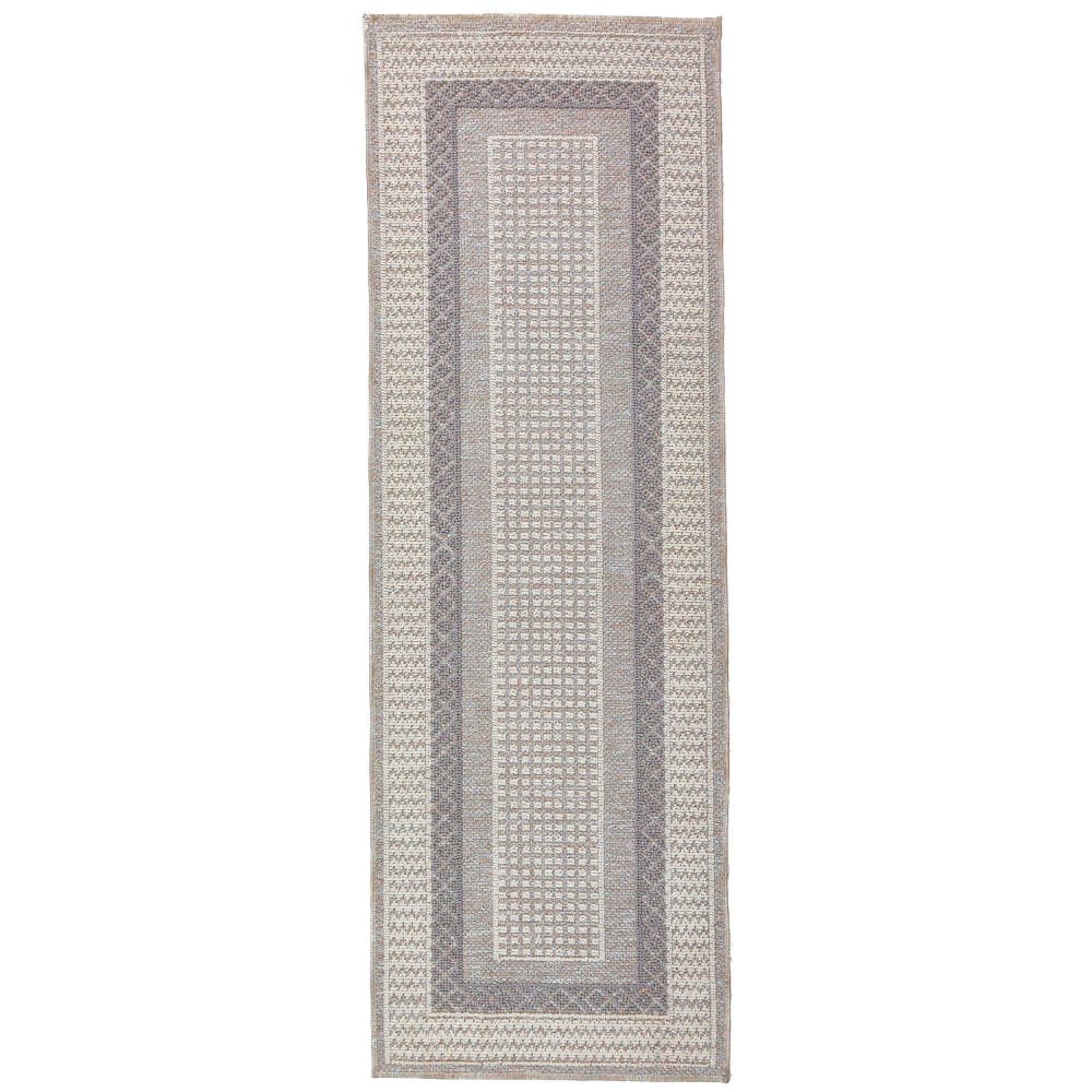 Tapis lavable de couloir gris 78x300cm
