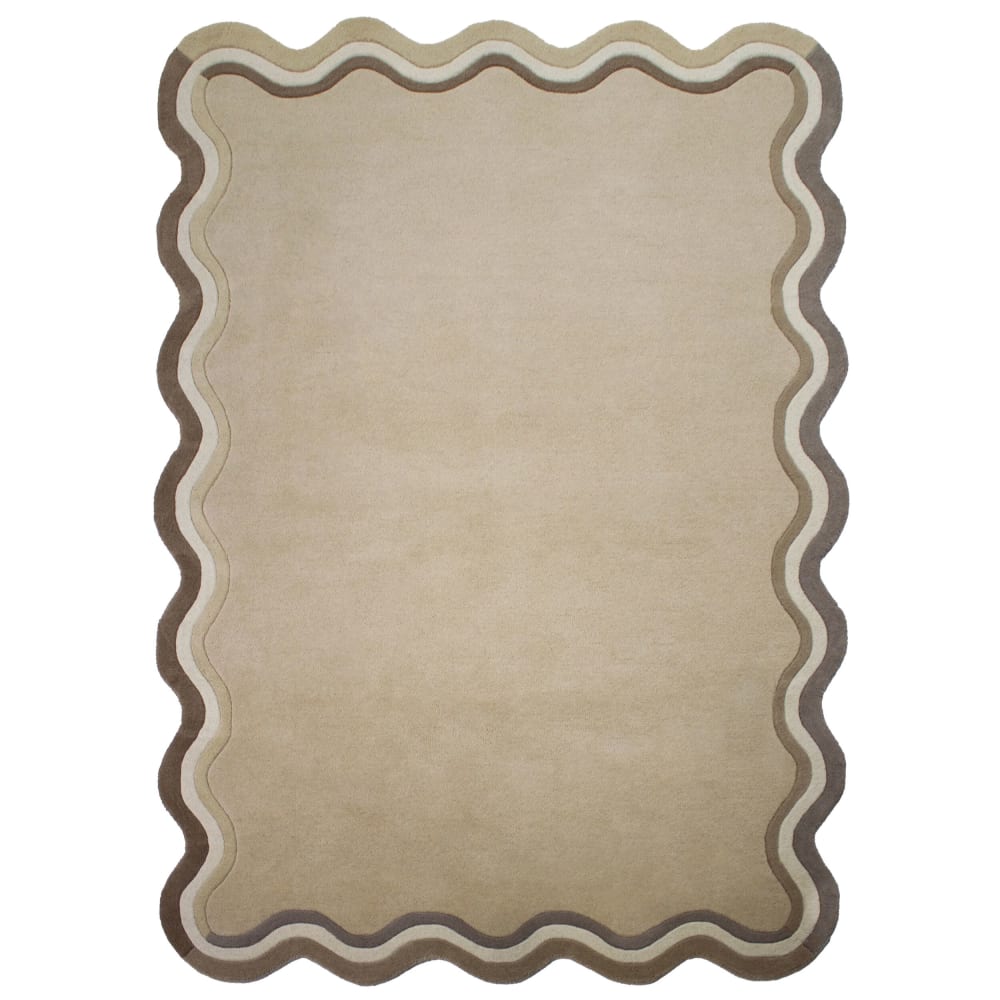 Tapis en laine beige 120x170cm