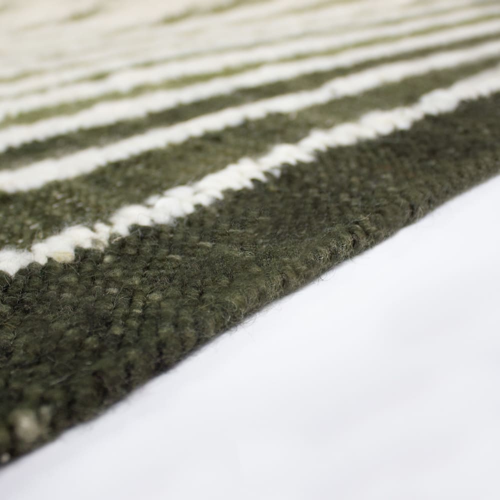 Tapis en laine verte et beige 200x300cm — vue 4