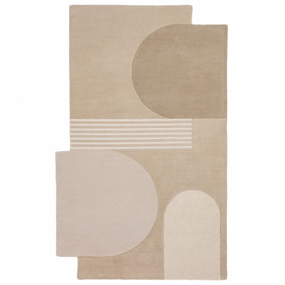 Tapis pure laine beige 200x290cm