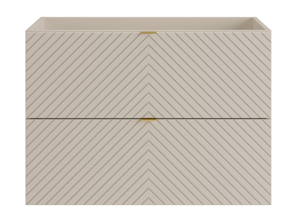 Meuble sous vasque effet bois beige