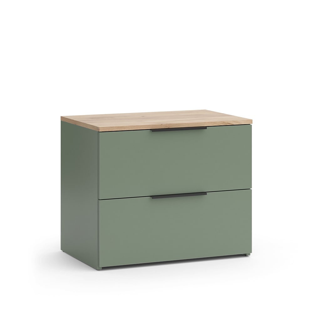 Commode avec 2 tiroirs Verte 60x50 cm