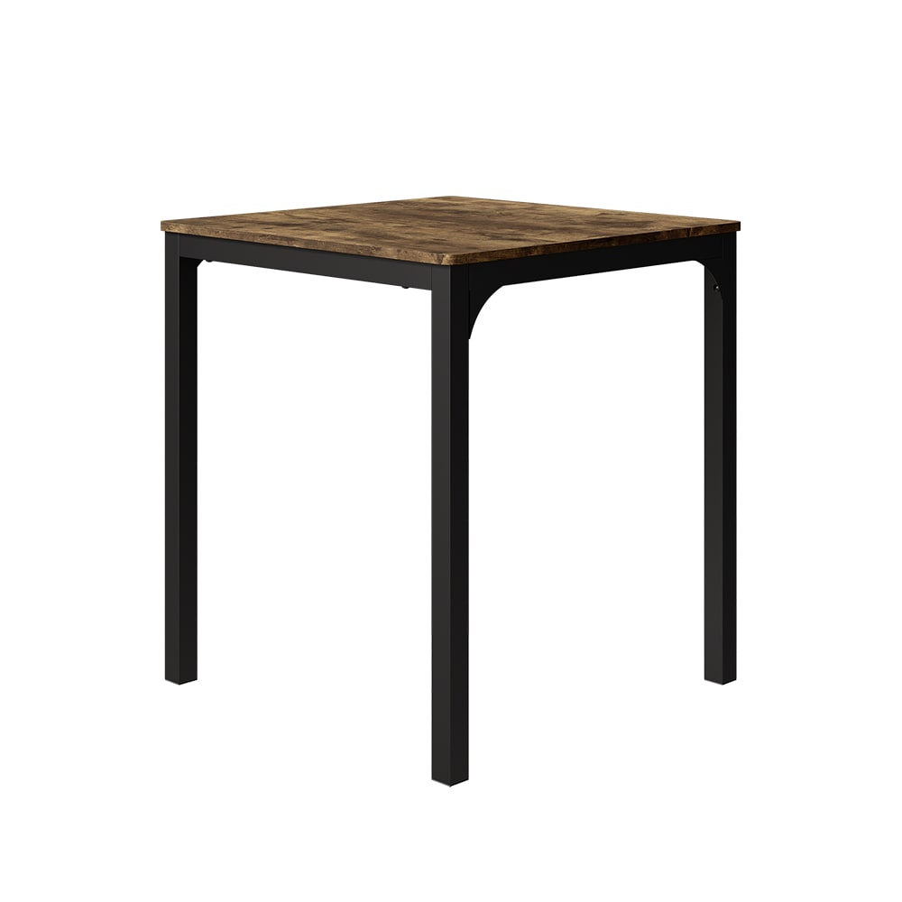 Table à manger Noire/Chêne rustique 70x75 cm