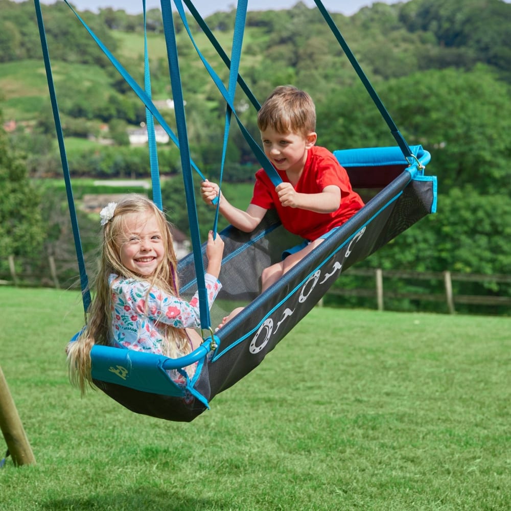 Bateau pirate avec collier pour portique bois rond en métal noir D10cm