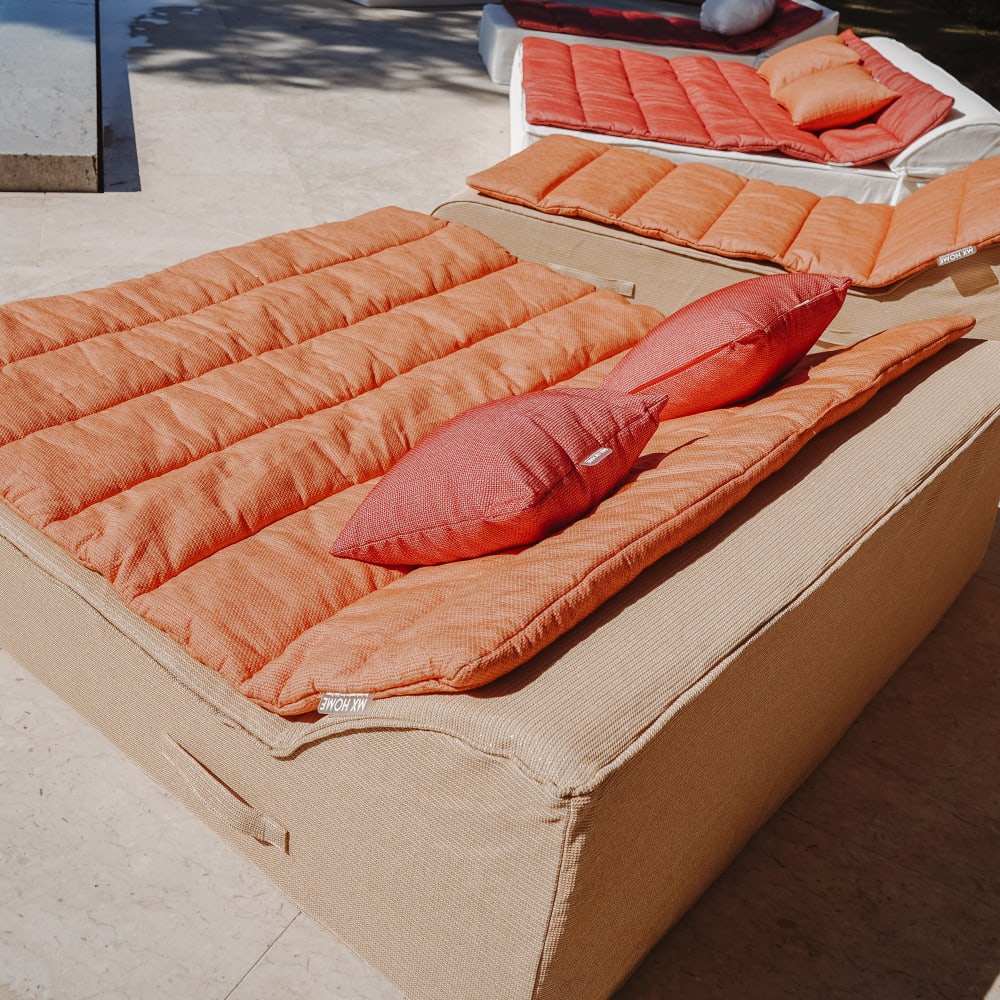 Surmatelas pour  bain de soleil 2 places - Orange