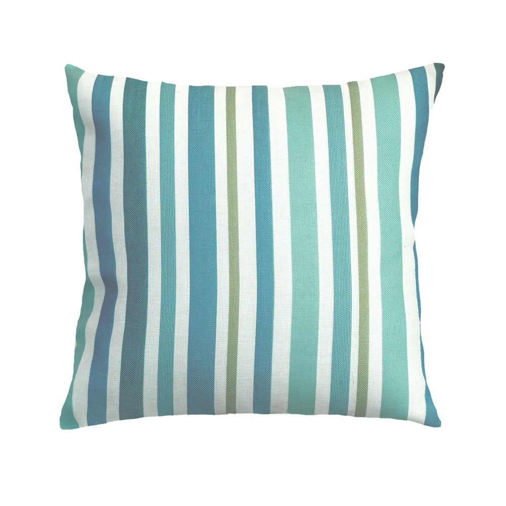 Coussin extérieur rayé bleu