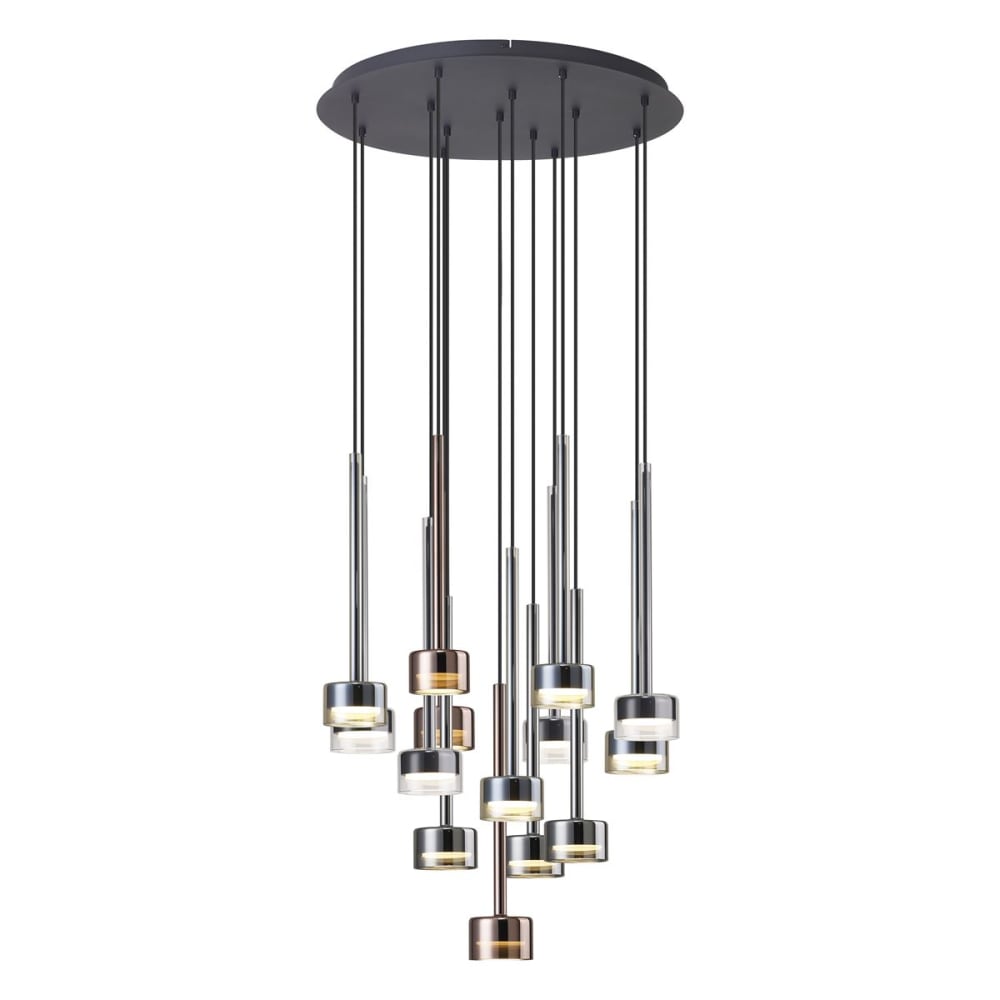 suspension en verre multicolore