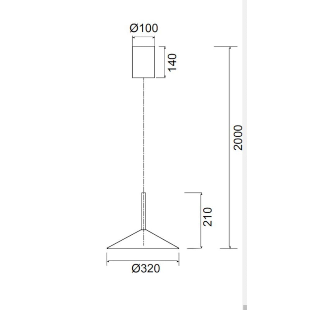 Suspension Led noire — vue 4