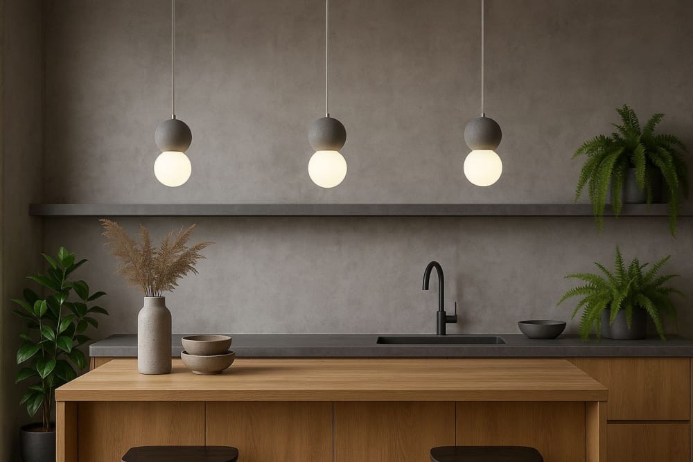 Suspension en métal gris — vue 3