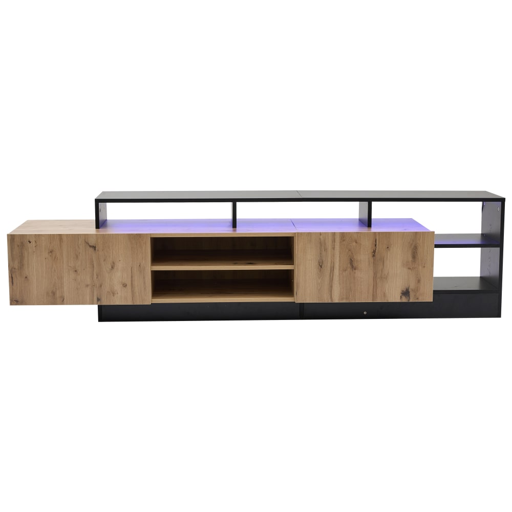 Meuble tv avec led, portes,