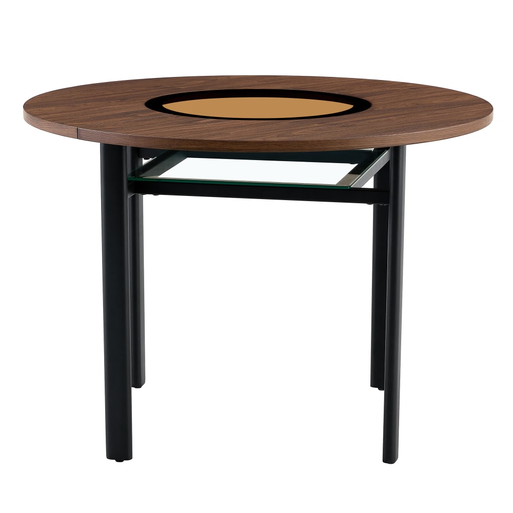 table ronde insert verre