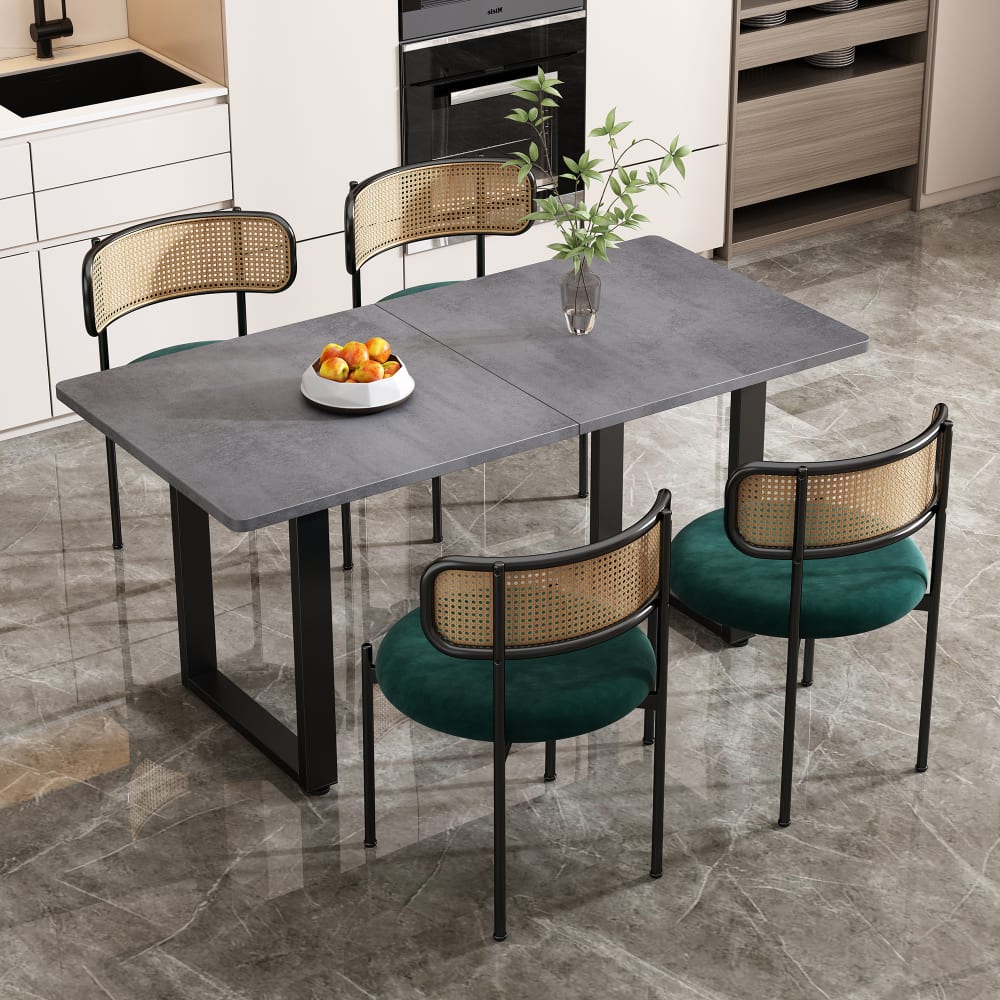 Esstisch Industriestil mit Stahlrahmen Spanplatte 90 cm
