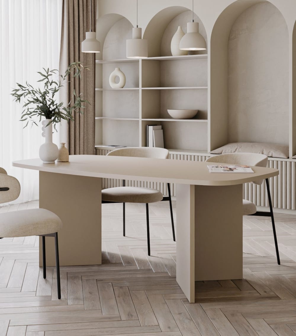 Esstisch rechteckig, 190 cm, Kaschmirgrau - Maisons Du Monde