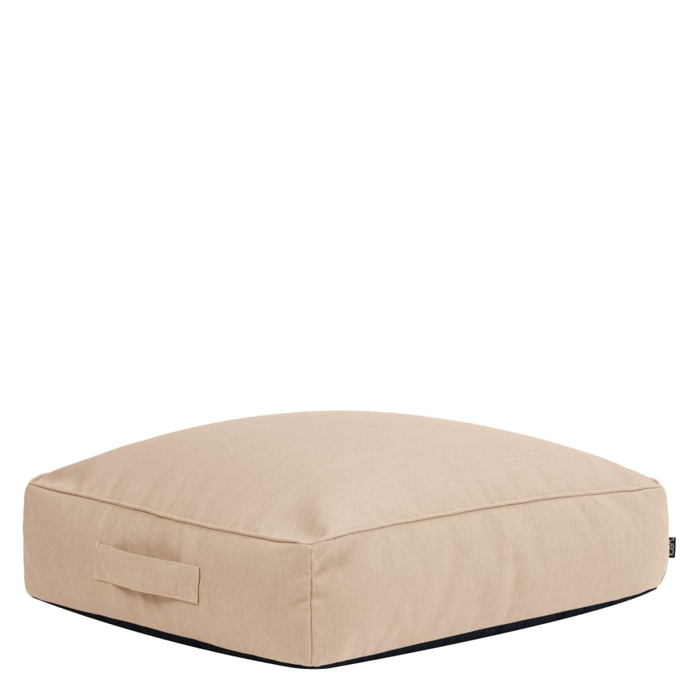 Pouf coussin de sol extérieur en oléfine imperméable beige