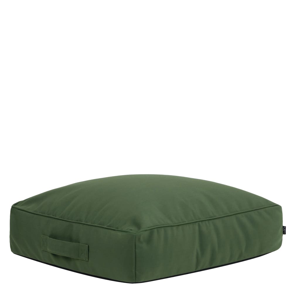 Pouf coussin de sol extérieur en oléfine imperméable vert kaki