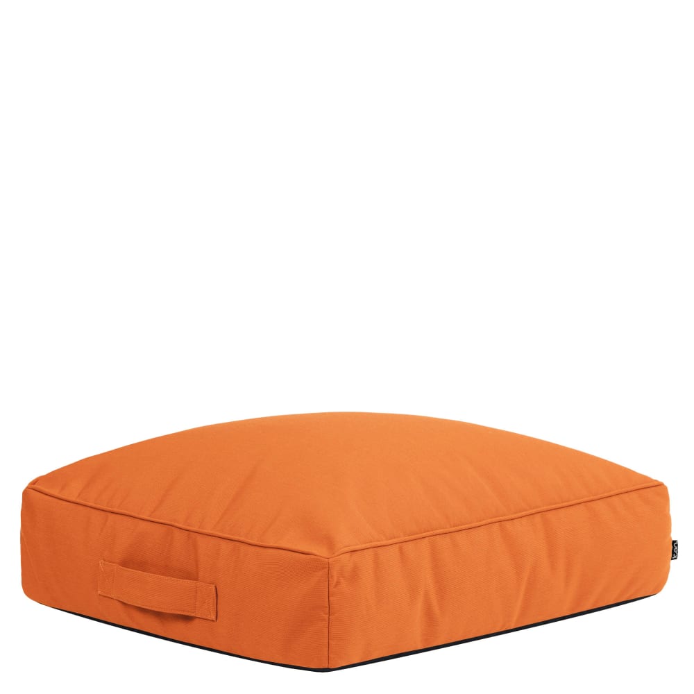 Pouf coussin de sol extérieur en oléfine imperméable orange brûlé