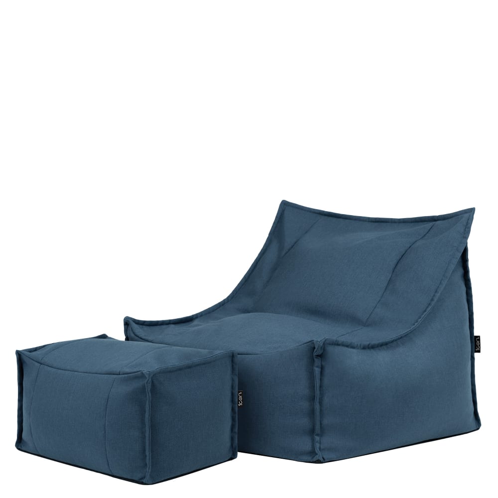 Pouf fauteuil et repose-pied