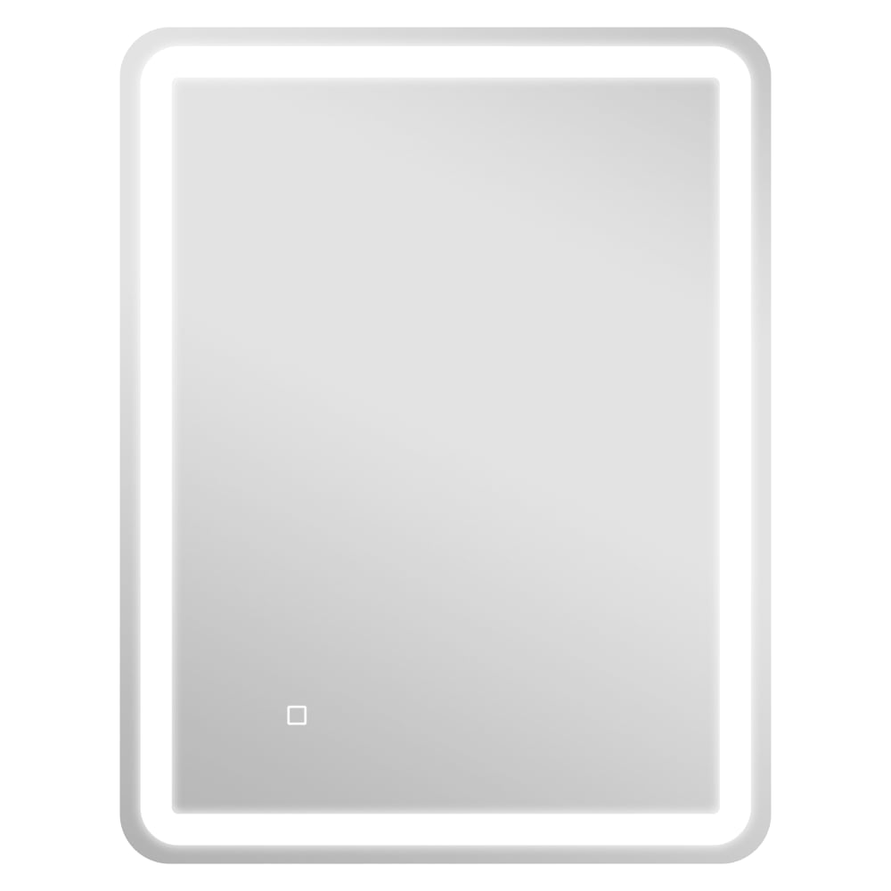 Homcom LED-Badezimmerspiegel, verstellbar & beschlagfrei, silber - Glas