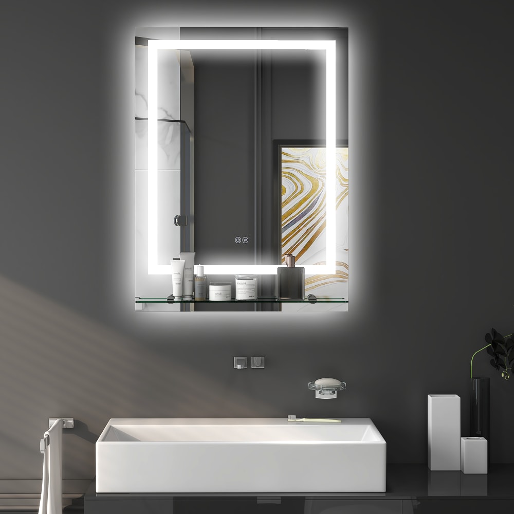 Miroir lumineux led anti-buée verre blanc — vue 4