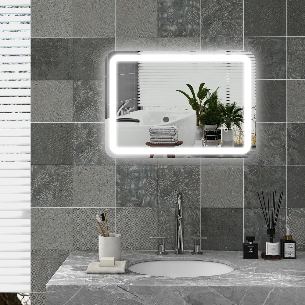 LED-Spiegel, Badezimmer, Silberglas - Maisons Du Monde