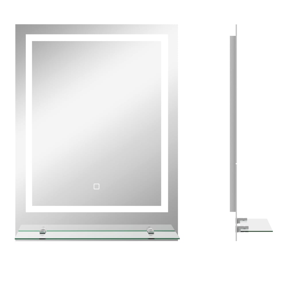 Miroir lumineux led anti-buée verre blanc
