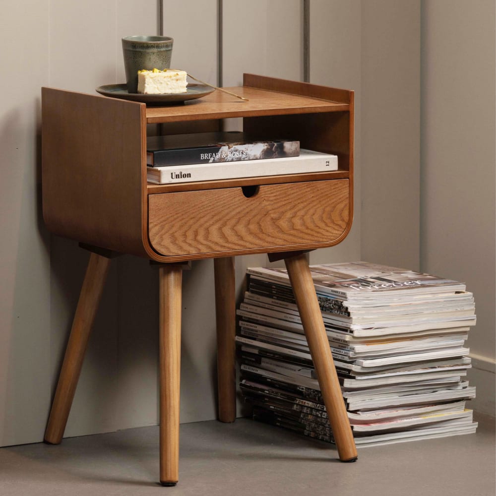 Nachttisch aus MDF, Natur - Maisons Du Monde