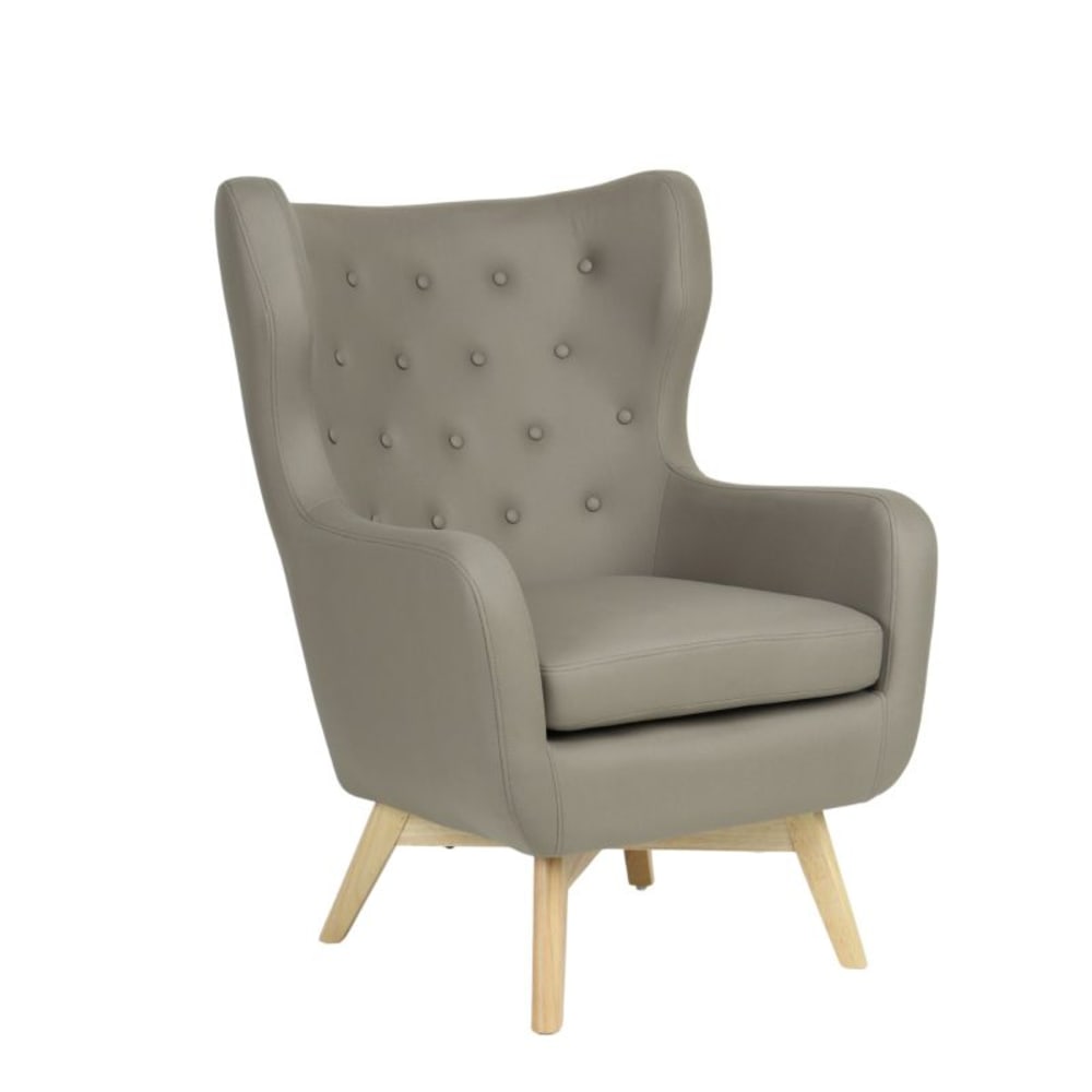 fauteuil polyester gris