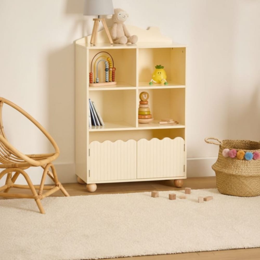Regal hoch mit Türen beige 94.5x60x30cm - Maisons Du Monde