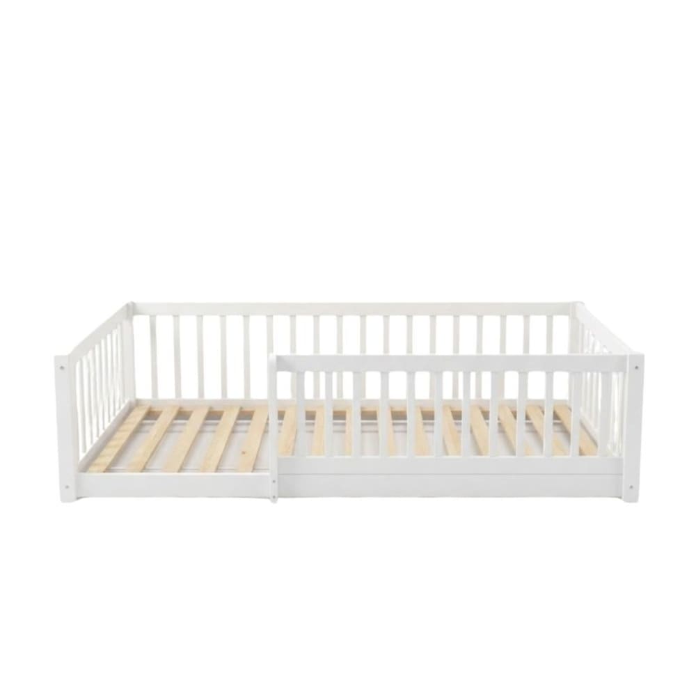 MueMue Mitwachsendes Bett Holz weiß 90x190cm Holz Baby