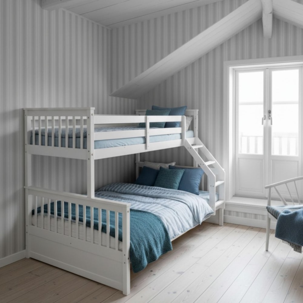Etagenbett Holz weiß 135x190/90x190cm - Maisons Du Monde