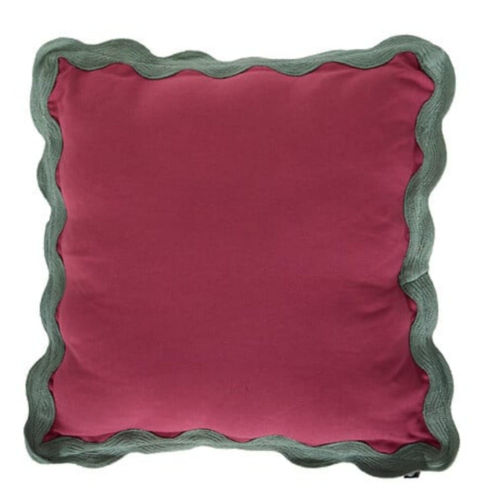 Coussin coton rose 10x38x38cm