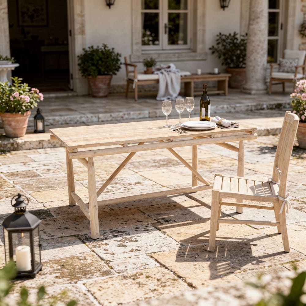 Rechteckiger Esstisch aus Teakholz - Maisons Du Monde
