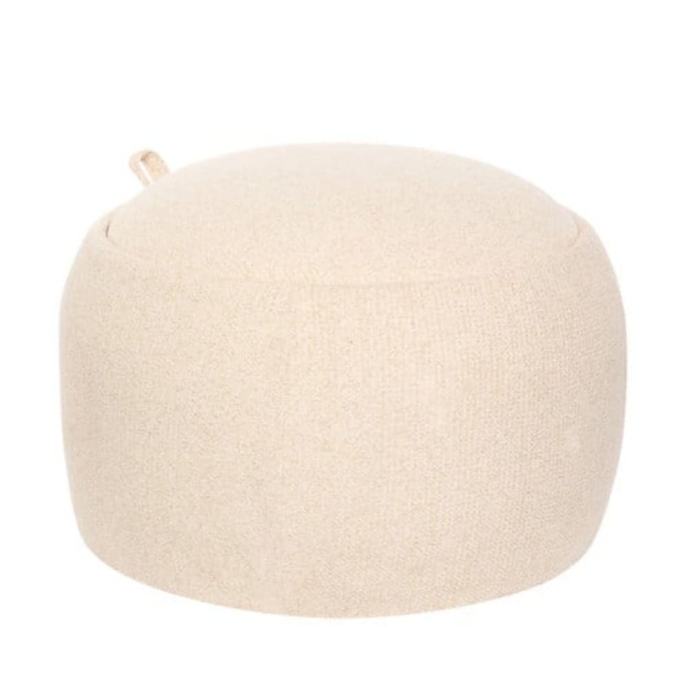 MueMue - Pouf avec rangement polyester beige 40x60x60cm