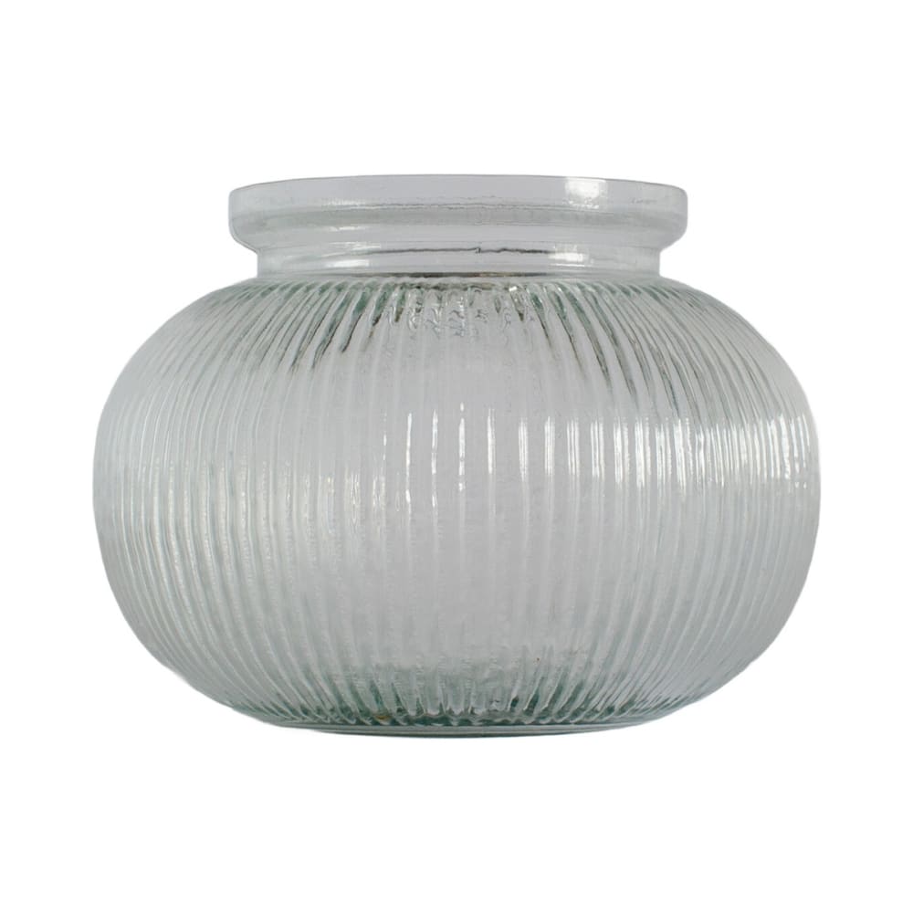 Decoclico Kugelvase aus geriffeltem transparentem Glas - Glas