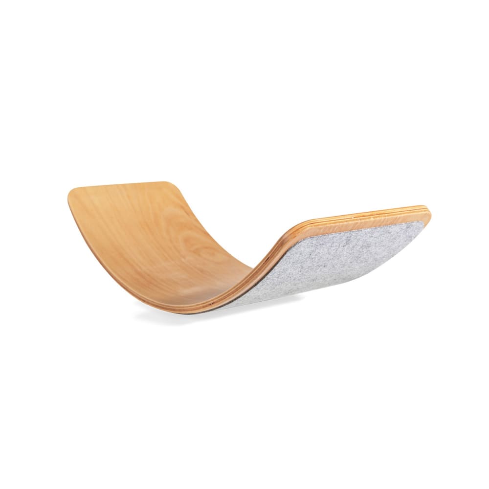 Table courbe bois marron