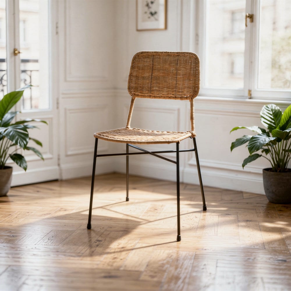 2er-Set Stühle aus natürlichem Rattan - Maisons Du Monde