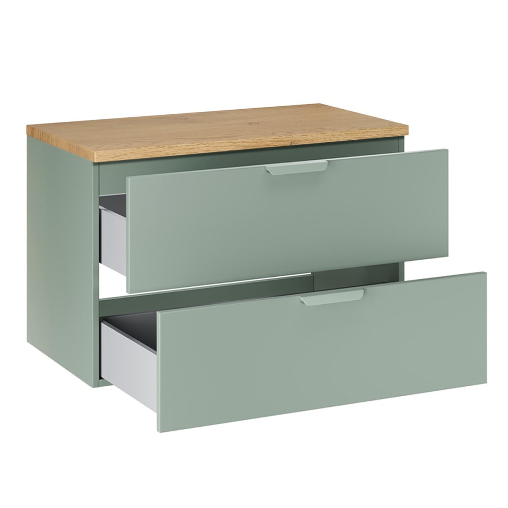 Waschtischunterschrank 80cm Laminierte Platten Grün - Maisons Du