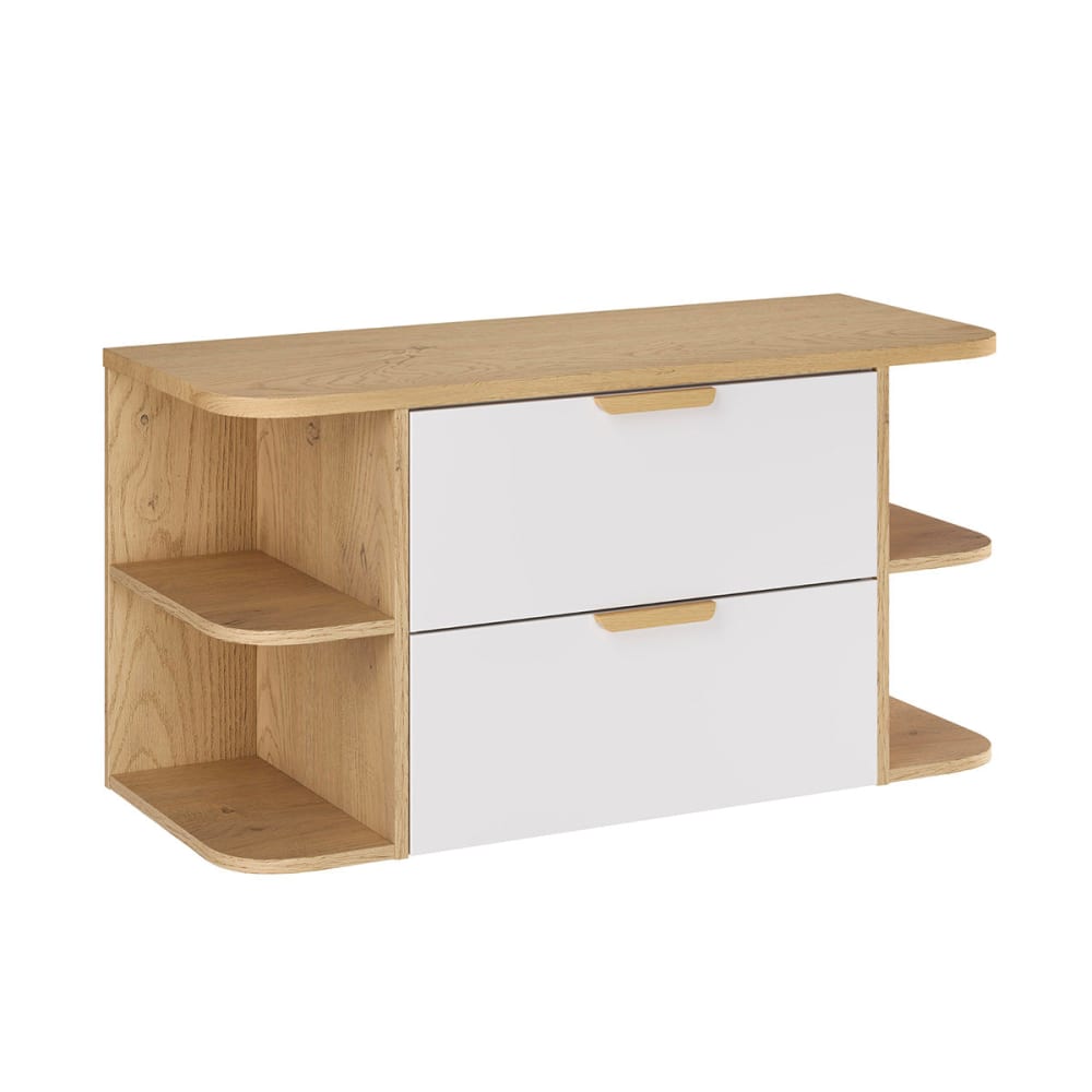 Petits meubles Waschtischunterschrank 100cm Laminierte Platten Weiß Weiß Spanplatte
