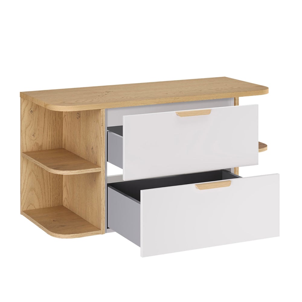 Waschtischunterschrank 100cm Laminierte Platten Weiß - Maisons Du