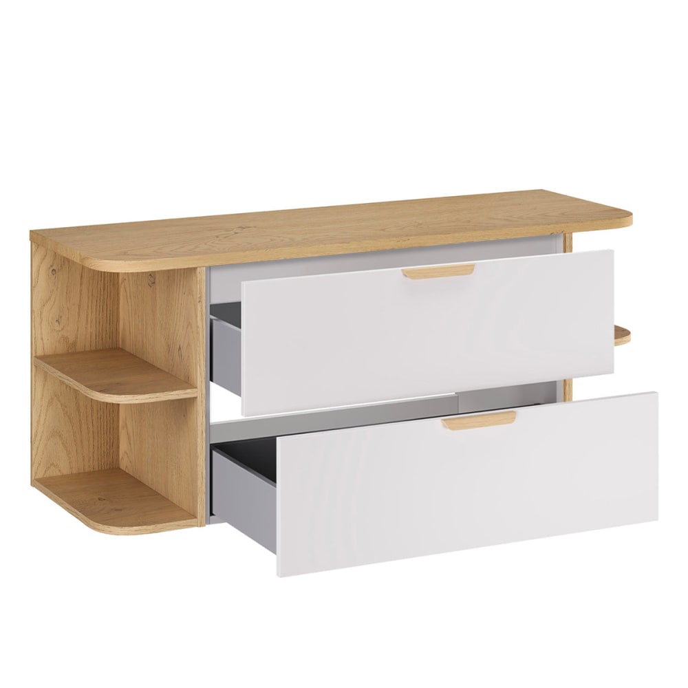 Waschtischunterschrank 120cm Laminierte Platten Weiß - Maisons Du