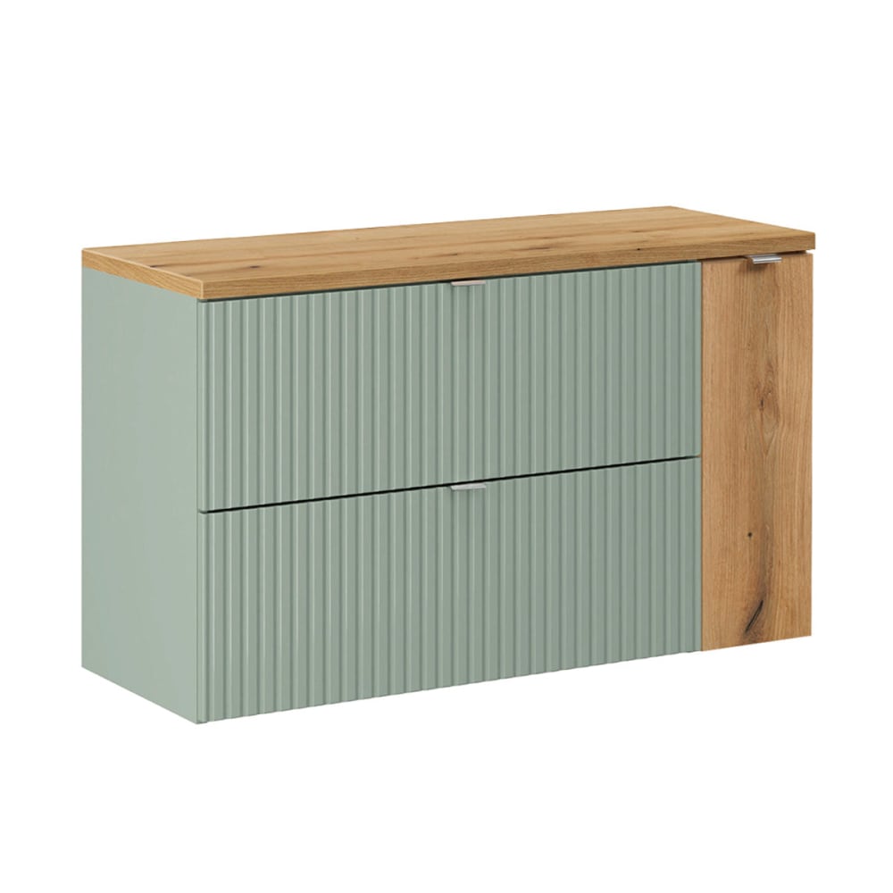 Petits meubles Waschtischunterschrank 100cm und Holz Laminierte Platten Grün Grün Spanplatte